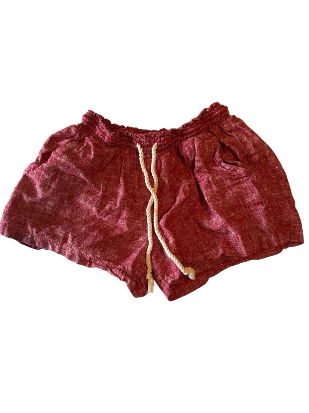 Mossimo Supply Co. Burgundy Rope-Drawstring Athletic Shorts